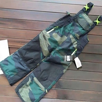 Male and female children thick one-piece ski pants childrens windproof waterproof strap cotton pants assault pants baby ski suit