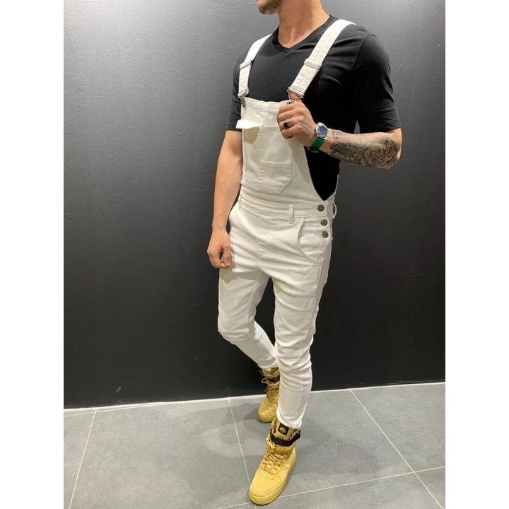 Foreign Trade Popular Workwear With Multiple Pockets, Overalls, Men's Casual Slim Fit Woven Jumpsuit, Wish Overalls, Men's_voghion.com