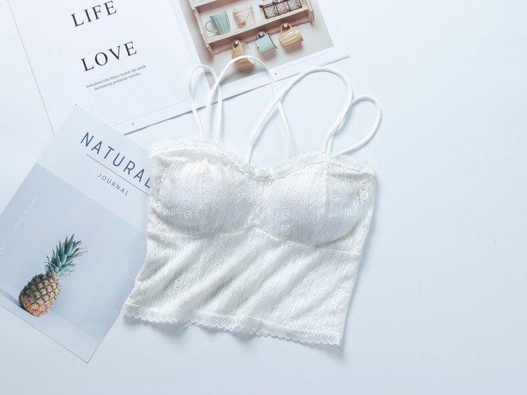 Áo ren mỏng yếm vest quấn ngực gợi cảm mà không có vành hoang dã bên trong áo ngực cô gái áo lót dây