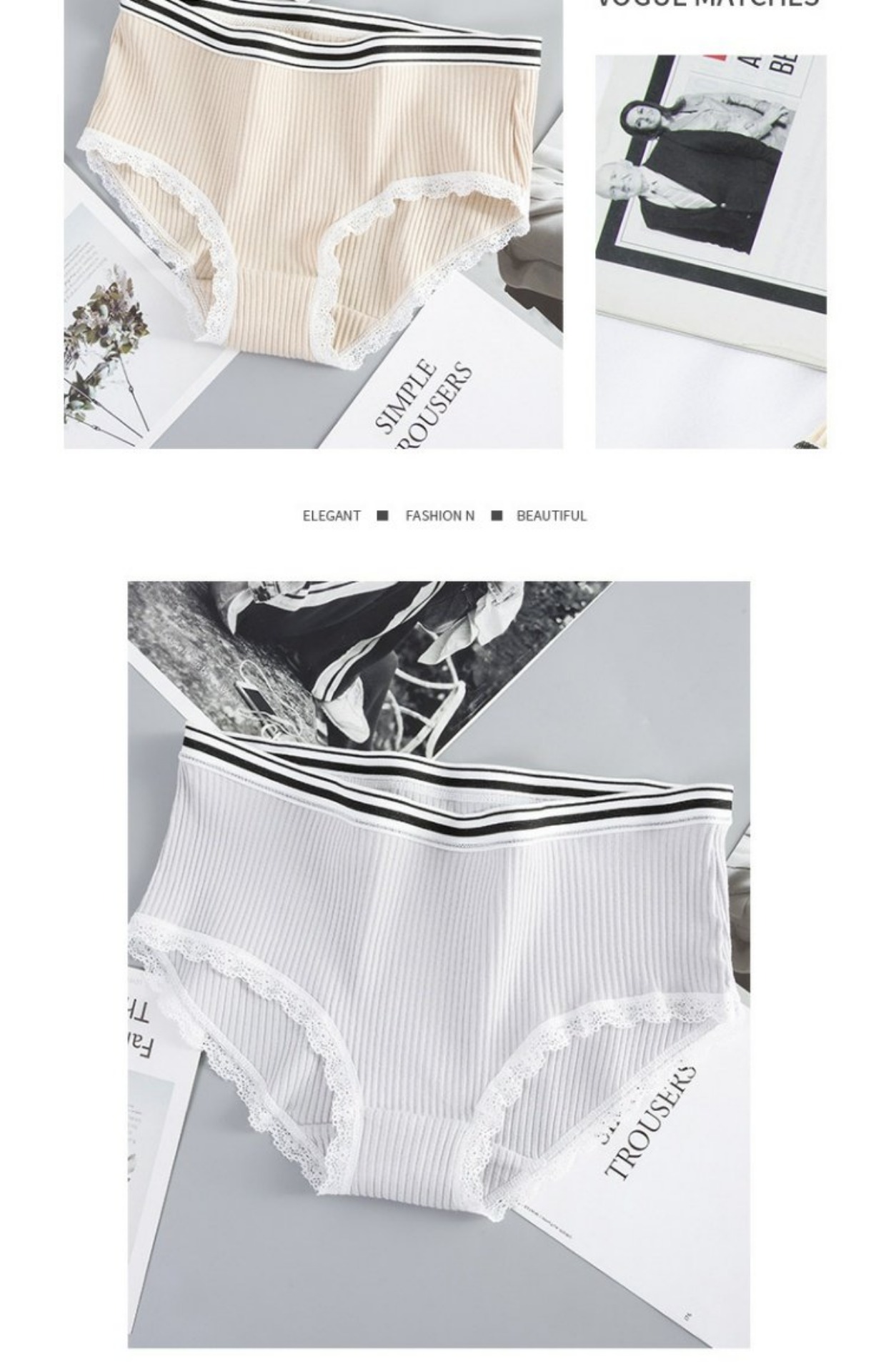 Chất liệu cotton đơn giản đồ lót nữ túi đeo hông thể thao gió quần lót nữ cotton thun lạnh cao cấp