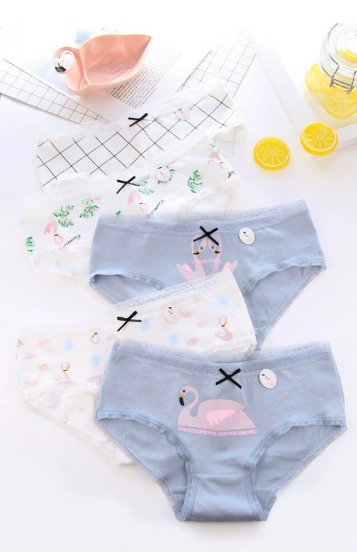 Đồ lót nữ 100% cotton 裆 cotton eo giữa gợi cảm cô gái tóm tắt liền mạch