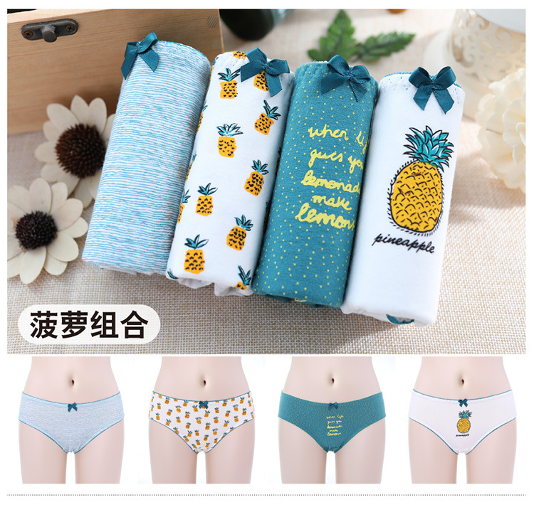 Đồ lót nữ cotton 裆 100% sexy giữa eo bông không kháng khuẩn kích thước lớn cô gái tóm tắt