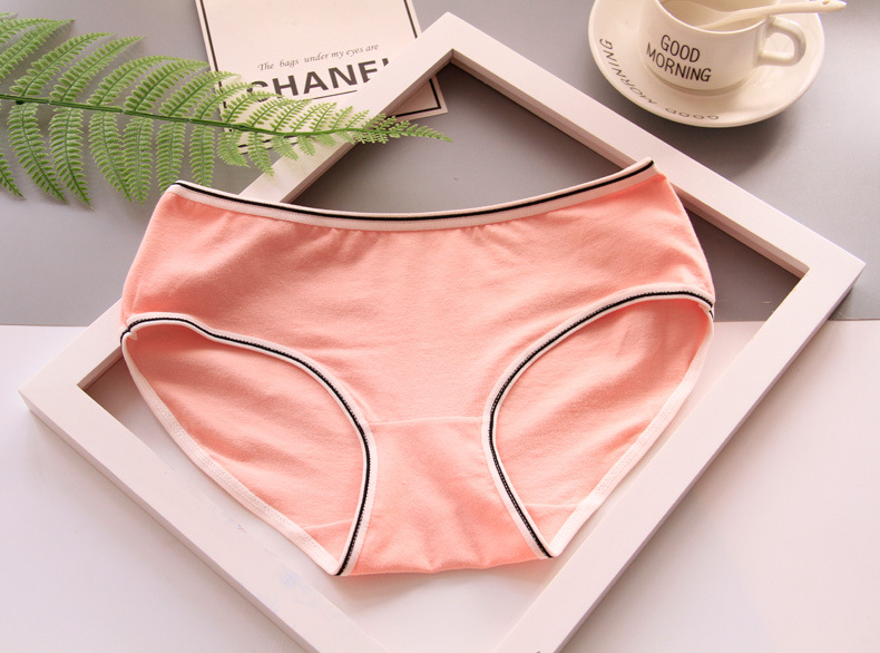 Đồ lót của phụ nữ phụ nữ bông tập tin thấp eo phụ nữ sinh viên bông cô gái dễ thương màu rắn cô gái tam giác quần short đầu