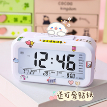 Electronic alarm clocks students with 2021 new intelligent childrens luminous powerful wake-up call to wake up the god instrumental male girl cute