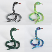 Simulation snake model fake snake toy scary whole cup long worm Willow Python real body props snake fairy stand-in can be burned