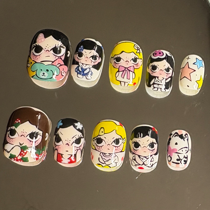 Strawberry Xiaoyu Wearable Nails Hand-Painted Whitening Cute and Exquisite Finished Nail Art Short Nail Stickers 2026 New Style Strawberry Xiaoyu Wearable Nails Hand-Painted Whitening Cute and Exquisite Finished Nail Art Short Nail Stickers 2026 New Style