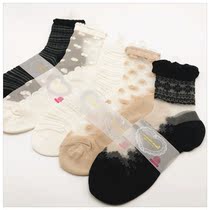 Japanese ultra-thin ice silk transparent socks adult lady