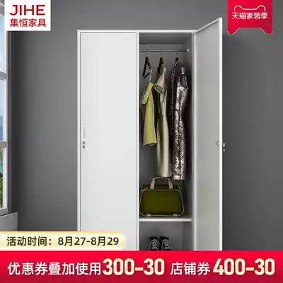 Two-door locker Office dormitory School tin 2-door cabinet Employee cabinet with lock storage cabinet Storage change wardrobe