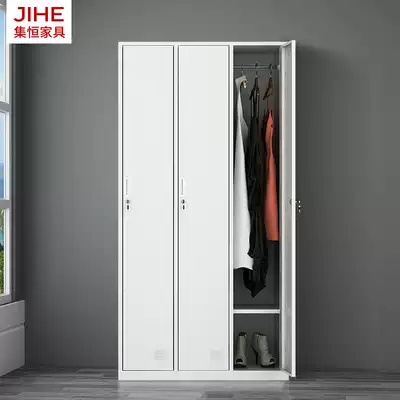 Three-door locker Office dormitory School tin 3-door cabinet Employee cabinet with lock storage cabinet Storage change wardrobe