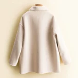 Приталенное короткое двусторонное кашемировое зимнее шерстяное пальто, увеличенная толщина, подходит для подростков