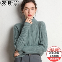 Clothes and half-collar cashmere sweater short thick sweater Qiuyong new sheet head wool with a knitted bottom shirt