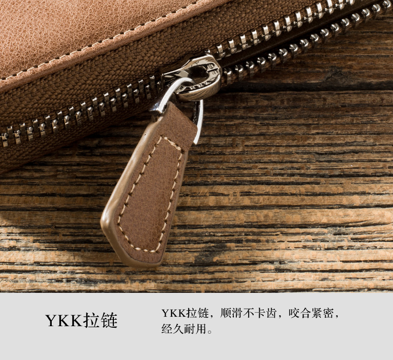 Túi khóa sáng tạo nam công suất lớn da retro dây kéo khóa lưu trữ túi đa chức năng khóa xe túi da - Trường hợp chính ví nữ da thật