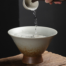 Tea wash household fruit plate ceramic tea set accessories wash cup tea ceremony six gentlemans water wash large tea pot bowl Bowl