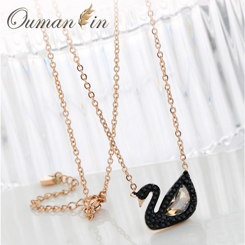 2019 black swan necklace female tide simple and generous temperament