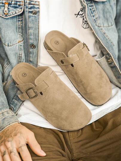 Birkenstock Shoes for Men 2026 New Spring Outdoor Wear, Odor-Resistant, Non-Slip, Height-Increasing, Slip-On Cork Clogs with Closed Toe