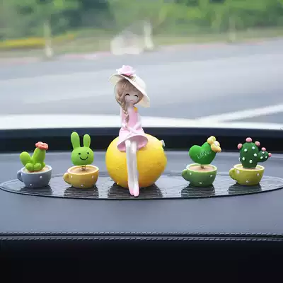 Interior ornaments creative cute interior car decorations car accessories beautiful interior car dashboard potted plants