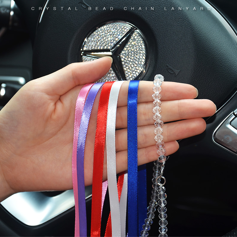 Crystal bead chain Car pendant Wind chimes Crystal ball Snowflake lanyard chain Car lanyard Snake bone chain Matching chain
