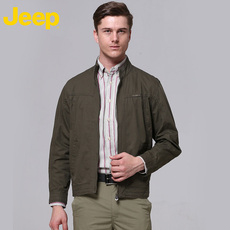 Куртка jeep/吉普专柜同款百搭简约男装外套立领休闲大码夹克