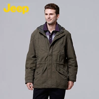 JEEP/吉普 Зимняя длинная куртка, цветной пуховик для отдыха, средней длины