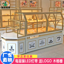 Bakery bread display cabinet bakery shop side cabinet commercial glass pastry cake shop shelf model Cabinet