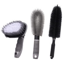 Car wash wheel hub tire brush soft bristle cleaning inner special brush decontamination tool supplies set