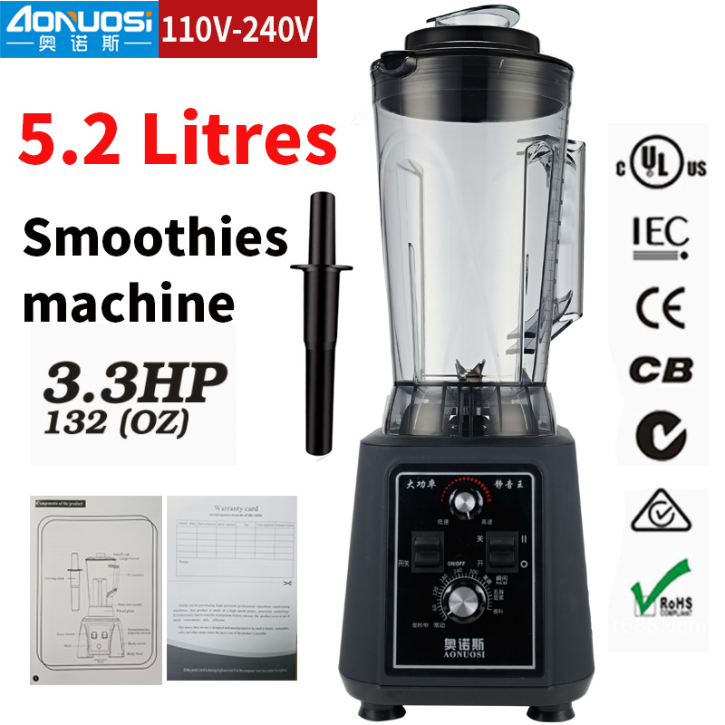 110V5 2L Onos Commercial soybean milk machine Large capacity breakfast store Grinding No Slag Wall-Breaking Cuisine Machine Shaved Ice Machine