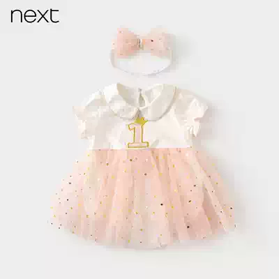British NEXT full moon children's clothing summer baby princess dress ha clothes one year old girl dress photo dress