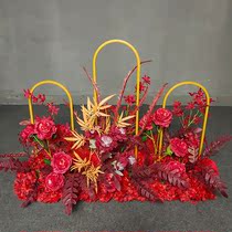 Wedding props silk flower road guide stage channel decoration road guide simulation road guide flower Flower wedding floral arrangement decorative flower arrangement