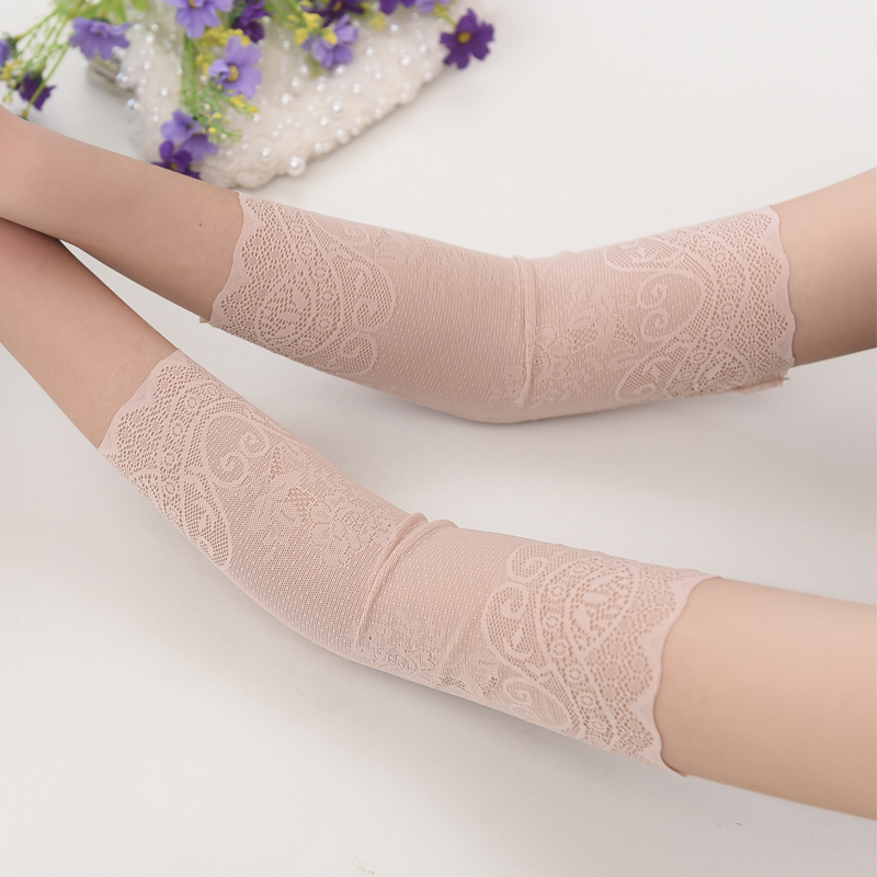 Summer Women's Sun Protection Lace Elbow and Arm Sleeves, Wrist Protectors, Arm Cover for Scars, Wounds, Tattoos, Thin Style