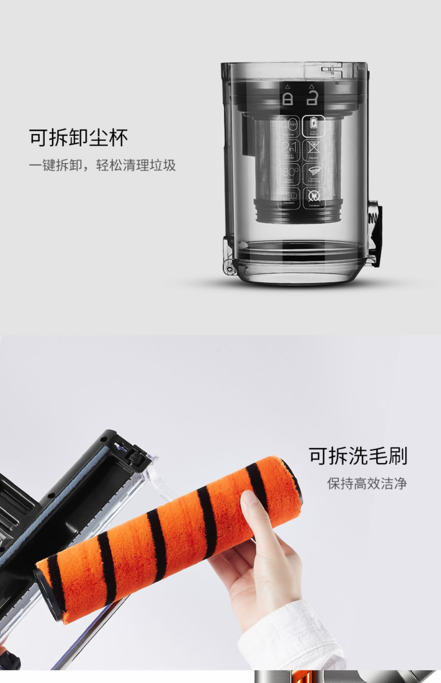 robot hút bụi bosch Máy hút bụi không dây gia đình mạnh mẽ sạc năng lượng cao cầm tay nhỏ cực kỳ yên tĩnh máy không dây - Máy hút bụi robot hút bụi rapido