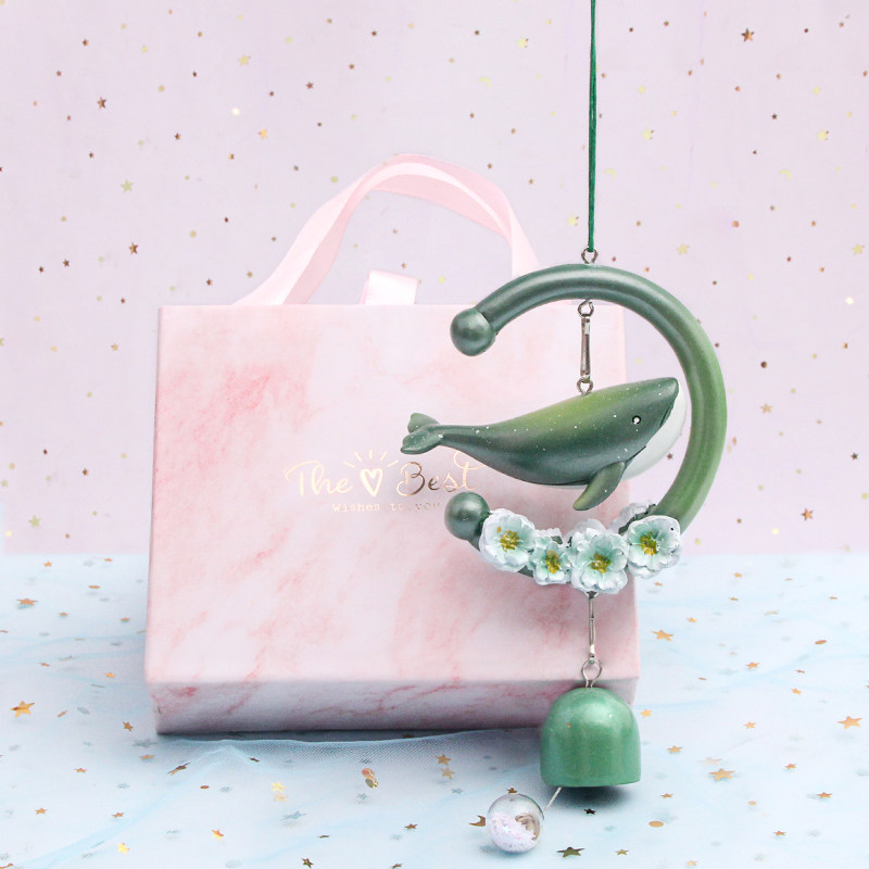 Japanese-style whale wind chime door hanging girl birthday gift girl princess dream send girlfriends bedroom decoration gift ornaments
