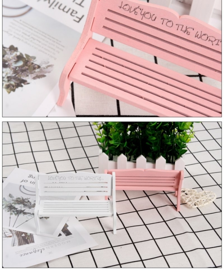 Đồ trang trí Bắc Âu mới in ghế công viên sáng tạo dễ thương đồ nội thất đơn giản máy tính để bàn thủ công nhiếp ảnh cách decor phòng ngủ