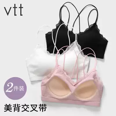Beauty back sling bra underwear women's net red explosion chest gathering sexy bra thick bottoming vest wrapped chest small chest