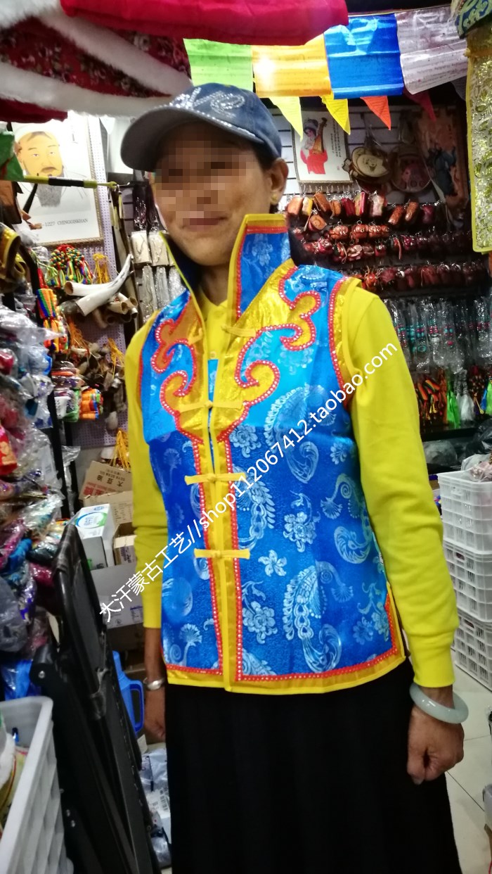 Mongolian Horse Chia Kan Shoulder Mongolian Gown Women's Half Sleeve Ethnic Dance Performance Mont Dining Hall Attendant Costume Day Regular Wear