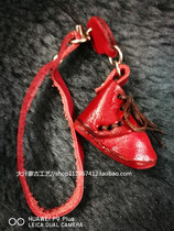 First-layer cowhide keychain Mongolian element car keychain mobile phone chain ladies bag pendant jewelry 5 pieces