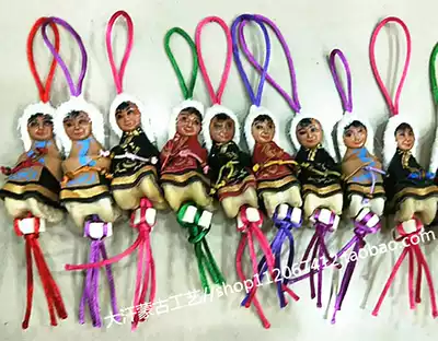 Key chain sheep bone Galaha handicraft Mongolian doll pendant backpack hanging bag ornaments Inner Mongolia craft gift decoration key chain