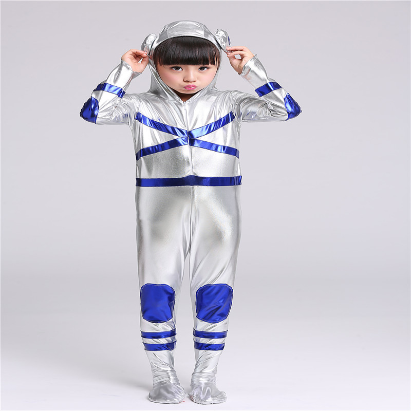 Trẻ em anime phim hoạt hình robot giai đoạn hoạt hình trang phục biểu diễn trang phục trẻ em phi hành gia vũ trụ hiện đại trang phục khiêu vũ đồ bé gái