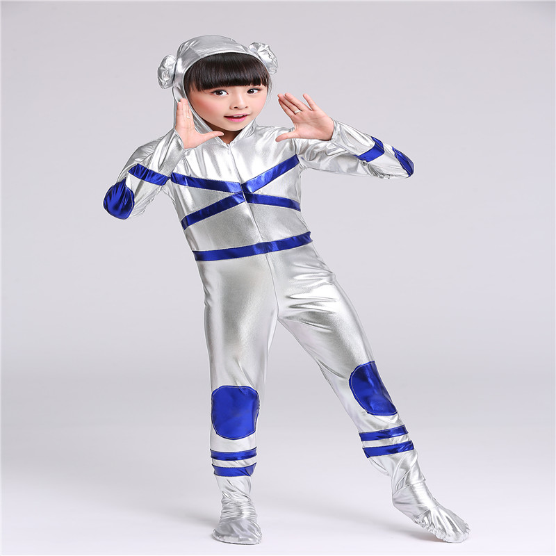 Trẻ em anime phim hoạt hình robot giai đoạn hoạt hình trang phục biểu diễn trang phục trẻ em phi hành gia vũ trụ hiện đại trang phục khiêu vũ đồ bé gái