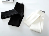 Factory tail De fabric chao Zang upper body Giant slim classic 100 lap elastic body small foot casual pants woman