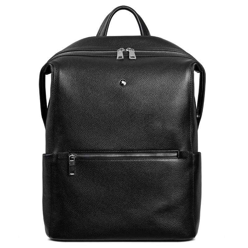 Men's shoulder bag leather large capacity business leisure computer travel bag fashion bag simple bull book bag