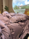 Light luxury and comfortable 100 pieces embroidered purple rose girl ruffle four-piece set cotton 1.5m1.8 meters bed sheet and quilt cover