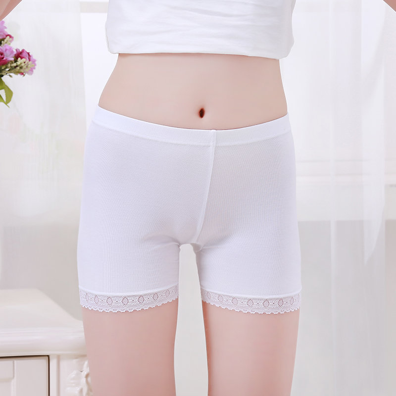 Anti-lighting safety pants little girl girl panties head children's bottoming baby lace shorts 衩 summer boxer briefs