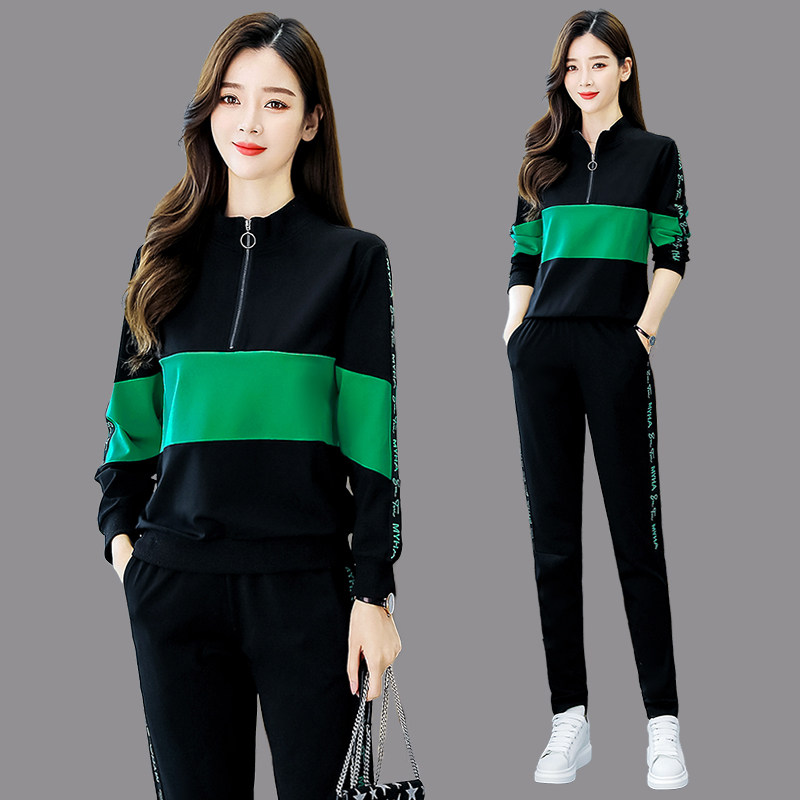 Fashion and leisure suit women in the spring of 2023 new temperament gas reduction exercise two pieces of skinny clothes