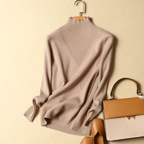 Spring dress 2022 New short half high collar sweater with undershirt woman long sleeve head sweaters slim-knit jersey woman