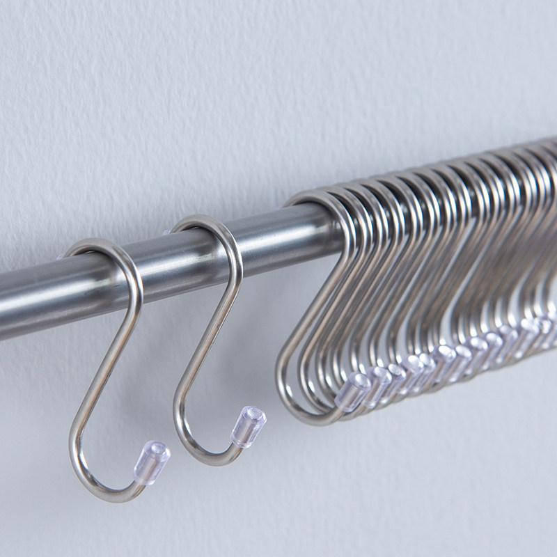 20 stainless steel s-type hooks wall hanging coat hook s hook s hook s hook bacon kitchen free punching s hook