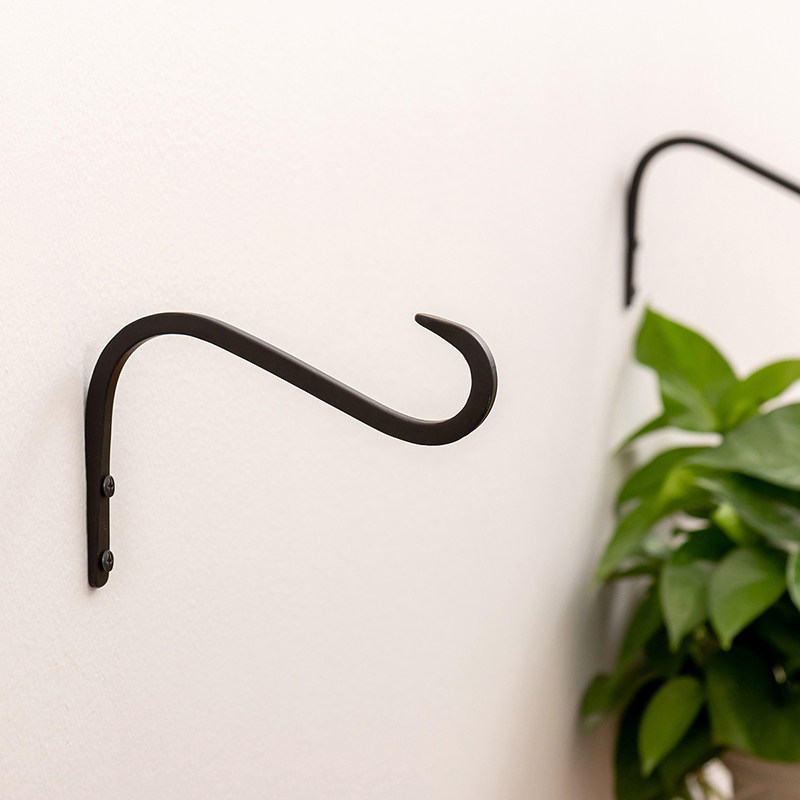 Iron wall hanging flower pot hook flower stand gardening indoor balcony hanging basket frame gold Ge flower pot hanging hanging hook flower bracket