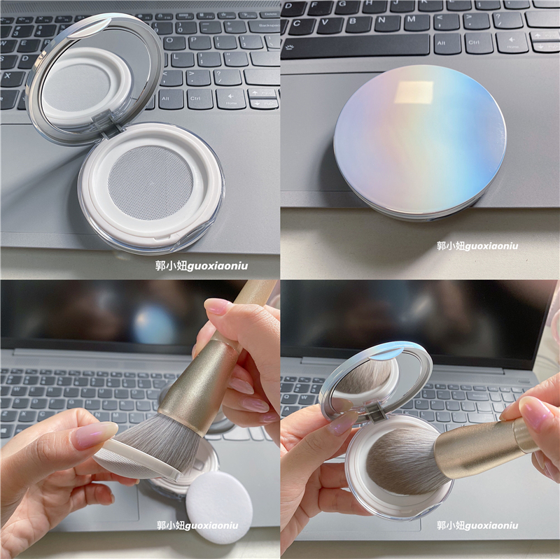 Guo Xiaoniu high-speed colorful ultra-thin portable loose powder packaging box to send powder puff with mirror elastic mesh loose powder packaging