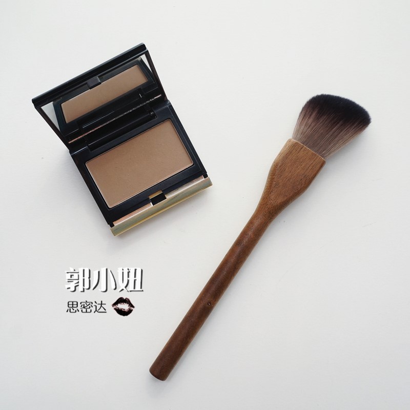 Guo Xiaoniu Antique Log Handle Bevel Contouring Brush Contour Brush Blush Brush Soft Bristles Professional Makeup Tools - Taobao
