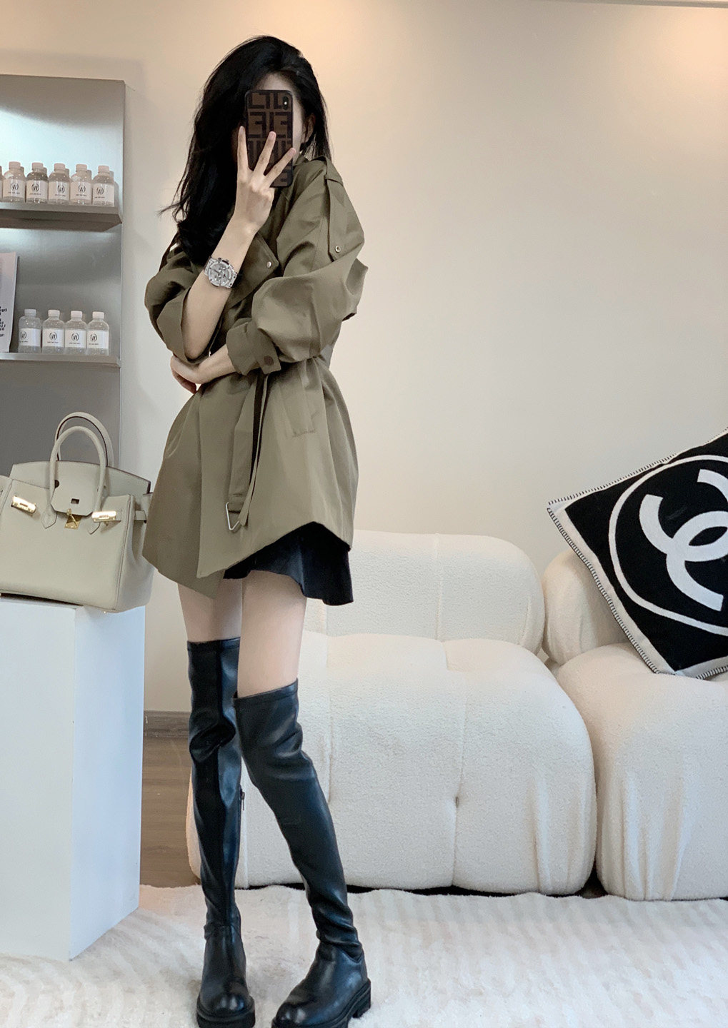 Windcoat Jacket Lady Spring Autumn 2022 New Internet Red Inn Ethos Cashew Cashew cashies small subshort 100 hitch