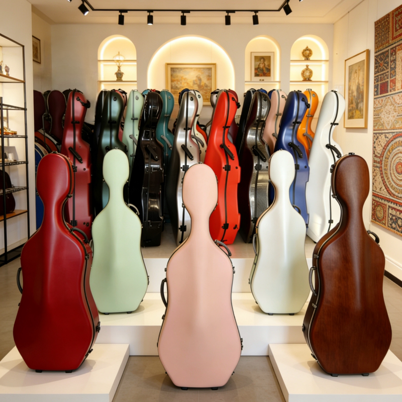 New Carbon Fiber Cello Case 2.8kg Macaron Color Series Violin Case for Daily Use, Transport, Wear-Resistant, Odorless, Rainproof New Carbon Fiber Cello Case 2.8kg Macaron Color Series Violin Case for Daily Use, Transport, Wear-Resistant, Odorless, Rainproof